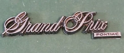 $12 • Buy 1980s ERA Pontiac GRAND PRIX Plastic Trunk Lid Emblem NEVER MOUNTED