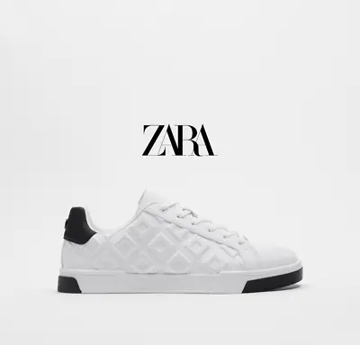 Embossed Shoes White Casual Sneakers • $69.99