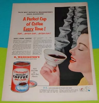 1953 PRINT AD~G.WASHINGTON'S INSTANT COFFEE Morris PlainsNew Jersey • $8.99