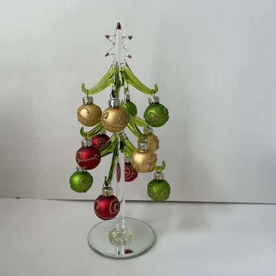 $20 • Buy Adorable LS Arts Spun Crystal Christmas Tree With Removeable Ornaments XM-625