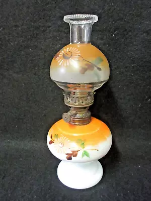 Vintage Nellie Bly Miniature Oil Kerosene Lamp Original Chimney • $24.95