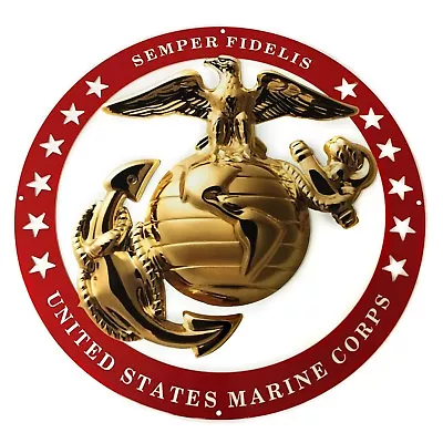 USMC Red Enlisted Marine Corps EGA Insignia Large Wall Emblem  • $74.95