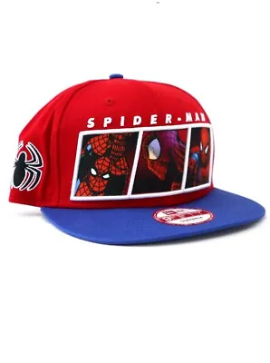 New Era Spider-Man Evolution 9fifty Snapback Hat Adjustable Marvel Red Blue NWT • $44.95