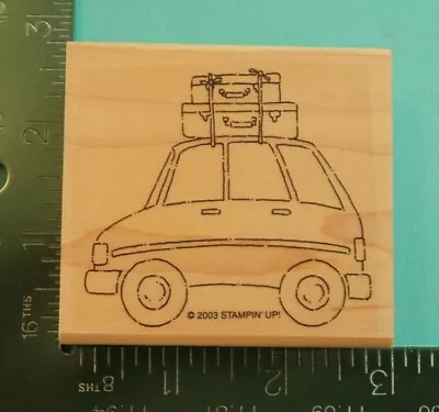 Stampin Up CAR WITH LUGGAGE Rubber Stamp • $4.95