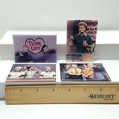 Vintage Lot 4 90s I LOVE LUCY TV Show Colorised SOLID Fridge Magnets USA Made • $11.95