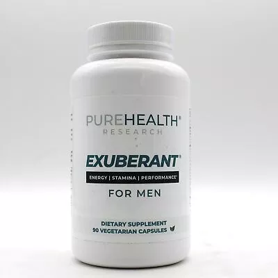 PURE HEALTH Research EXUBERANT Energy Stamina Performance For Men 90 Cap Sealed • $42.88