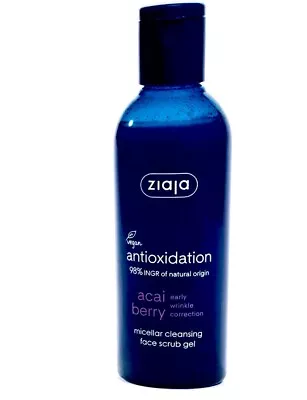 Ziaja Acai Berries Cleansing Micellar Gel With Face Scrub 200ml • £7.95