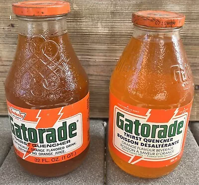 70's Stokely Van Camp's GATORADE Glass Unopened Bottles Energy Drink Orange 32oz • $149.99