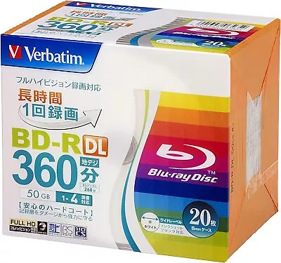 Verbatim Bar Batam Blu-ray Disc BD-R DL 50GB 20 Sheets For Recording Once • $55.40