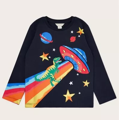 £16 • Buy Monsoon Baby Boys Simmy Spaceship Long Sleeve T Shirt Age 6-12 Months *BNWT*