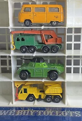 Vintage Matchbox Lesney - 60s 70s Lot Of 4 - Restore Repair - Cranes VW Tank Bus • $9.95