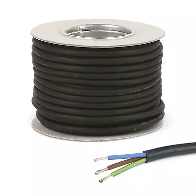 H07RN-F Rubber Cable 1.5mm 3 Core Flexible Outdoor Camping Pond Light Socket 16A • £109.99