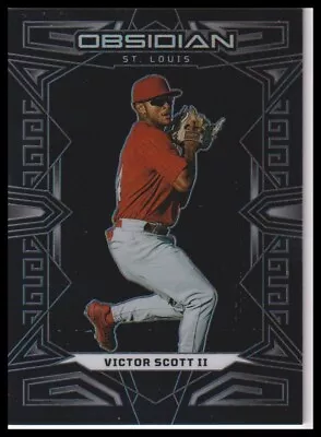 2023 Panini Chronicles #49 Victor Scott II Obsidian St. Louis Cardinals • $9.95