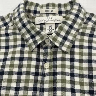 Label Of Graded Goods Men's Casual Shirt - Green & Blue Check - Size XL - EUC • $9.99