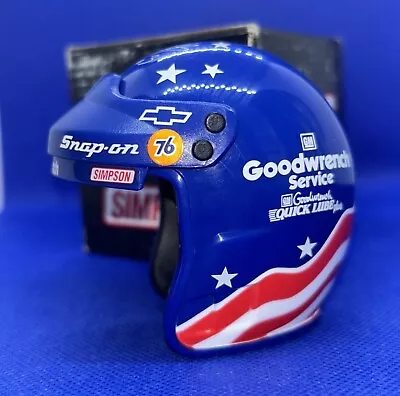 Dale Earnhardt Goodwrench Mini NASCAR Racing Helmet 3  Simpson 1:4 Blue • $19.99