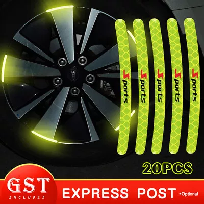 $5.65 • Buy 20PCS Reflective Car Wheel Hub Decal Tire Rim Luminous Strip Sticker Accessories