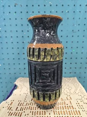 Vintage Mid Century Modern  Bitossi Raymor Italian Sgraffito Lava Glaze Vase • $40.24