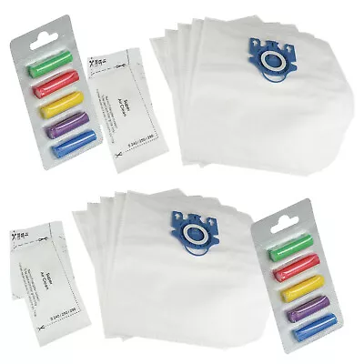 £8.95 • Buy 10 X Vacuum Hoover Cloth Dust Bags Air Fresheners & 4 Filters For Miele GN Type