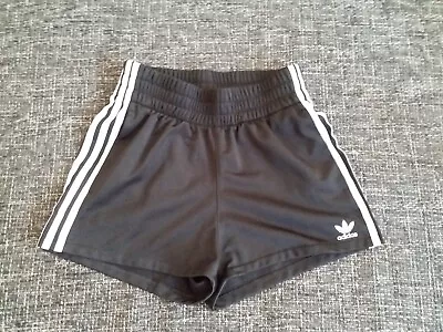 ADIDAS Ladies Black Hot Pants Shorts Size Uk 6 • £12