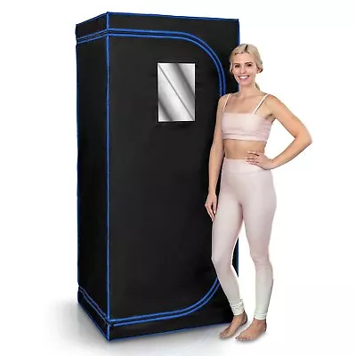 SereneLife SLISAU30BK Portable Home Sauna Infrared Spa Therapy Detox Black • $389.99