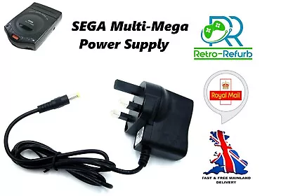 Sega Multi Mega Power Supply UK Plug - 9V 1A AC DC Multimega CD - UK PLUG • £9.29