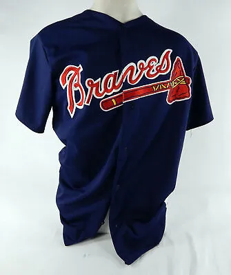 Atlanta Braves Moss #70 Game Used Navy Jersey Minor League 48 DP70169 • $99.99