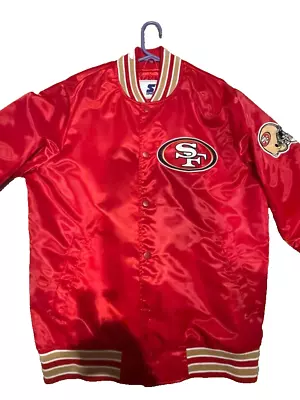 San Francisco 49ers Starter Retro Full-Snap Jacket Scarlet Red Men Size L • $150