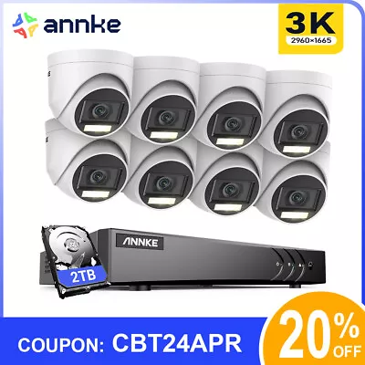 ANNKE 5MP 8CH 16CH DVR Security Camera System Color Night Vision Audio Record • $379.99