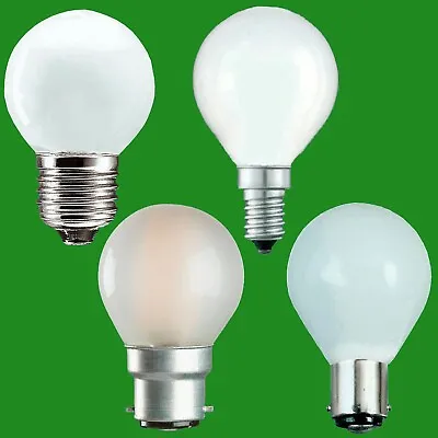 10x Opal Golf Round Dimmable Standard Light Bulbs 25W 40W 60W BC ES SBC SES Lamp • £11.99