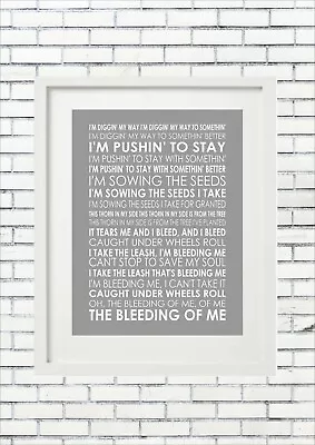 £22 • Buy BLEEDING ME - METALLICA Typography Words Song Lyric Lyrics 