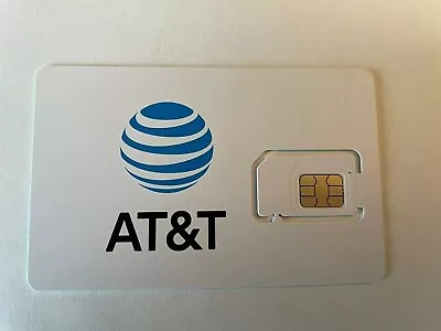 AT&T 3-in-1 Postpaid/Prepaid 4G LTE 5G SIM Card Nano/Micro/Standard Size • $5.39