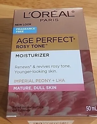 L'Oreal Age Perfect Rosy Tone Moisturizer Fragrance Free 50 Ml NIB Fresh Batch • $11.99