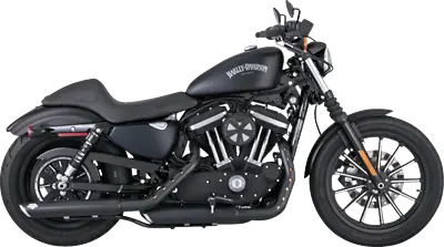 Vance & Hines Black Twin Slash Slip On Mufflers 2014-2022 Harley Sportster 46361 • $799.99