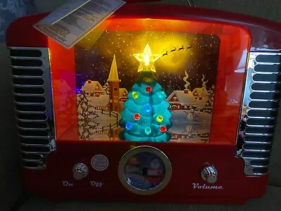 New! Mr. Christmas Light Up Musical Retro Style Holiday Radio Plays 12 Songs • $39.99