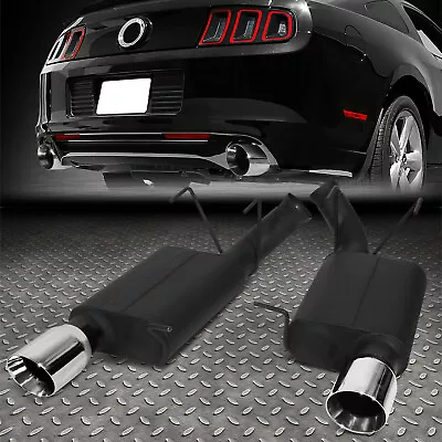 For 13-14 Ford Mustang 5.0l 3.75 Od Round Muffler Tip Axle Back Exhaust System • $148.88