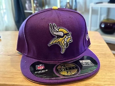 New Era 59Fifty NFL Minnesota Vikings Fitted Hat Size 7 3/4 • $9.99