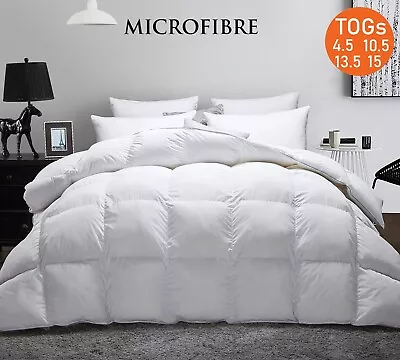 Hotel Quality 100% Microfiber Duvet Quilt 13.5 Tog Single Double King Super King • £32.95