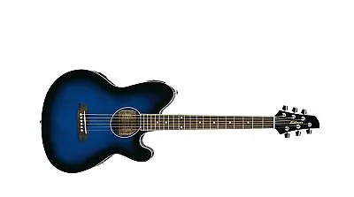 Ibanez 6 String Acoustic Guitar Right Handed Transparent Blue Sunburst (TCY... • $293.63