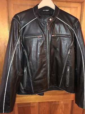 Fulmer Black Genuine Leather Jacket Size 12M • $150