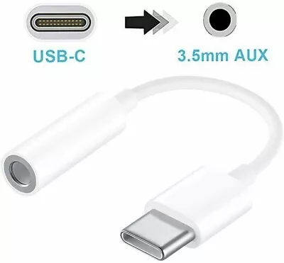USB Type C To 3.5mm AUX Audio Headphone Jack Cable Adapter For Huawei Model • £2.99