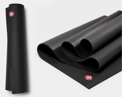 MANDUKA PROLite Yoga Mat Black CF OEKO-TEX 71 X24 X5mm With Studio Rings NEW • $68.99