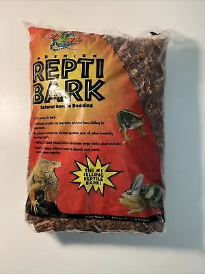 Zoo Med Premium Repti Bark Natural Reptile Bedding 4 Dry Quart • $15.18