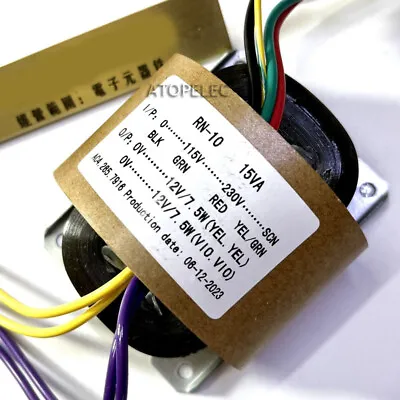 115V/230V 15W R-Core Transformer For Audio Amplifier Preamps DAC 12V+12V • $22.23