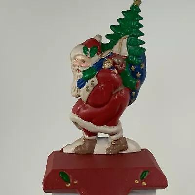 Midwest Cannon Falls Santa Stocking Holder Cast Iron Tree Toys Doll Boat Painted • $39