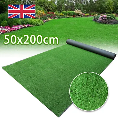 10mm Artificial Grass Garden Turf Offcut Roll End Realistic Lawn Fake Mat Carpet • £9.58