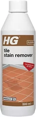 HG Tile Stain Remover 500 Ml Product 21 Removes Oil Grease & Fat From Floors NEW • £6.55