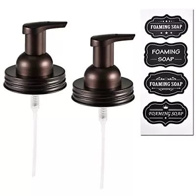 2 Pack Mason Jar Soap Dispenser Lids Rustproof Stainless Steel Lid With Pump • $14.99