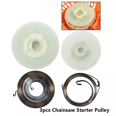 4500 5200 5800 Chainsaw Easy Starter Pulley With 2 Springs Chainsaw Spare Parts • £9.18