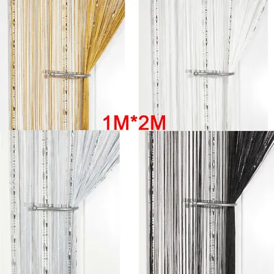1Mx2M Dew Drop Chain Bead Curtain String Door Room Divider Fly Bug Screen Tassel • £5.99