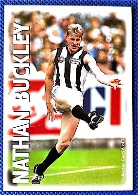 1996 Optus Vision Pro Squad Nathan Buckley Collingwood Magpies Card • $8